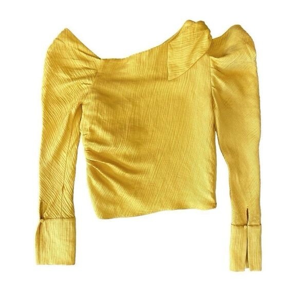 LESSY Phacelia Asymmetric One Shoulder Top Vogue Runway Spring 2018 - Picture 4 of 5